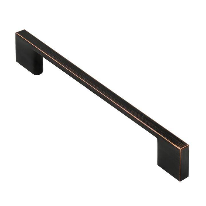 Alzassbg 5 Pack Oil Rubbed Bronze Cabinet Pulls, 6.3 Inch(160mm) Hole Centers Rectangle Cabinet Handles Kitchen Pulls for Drawer