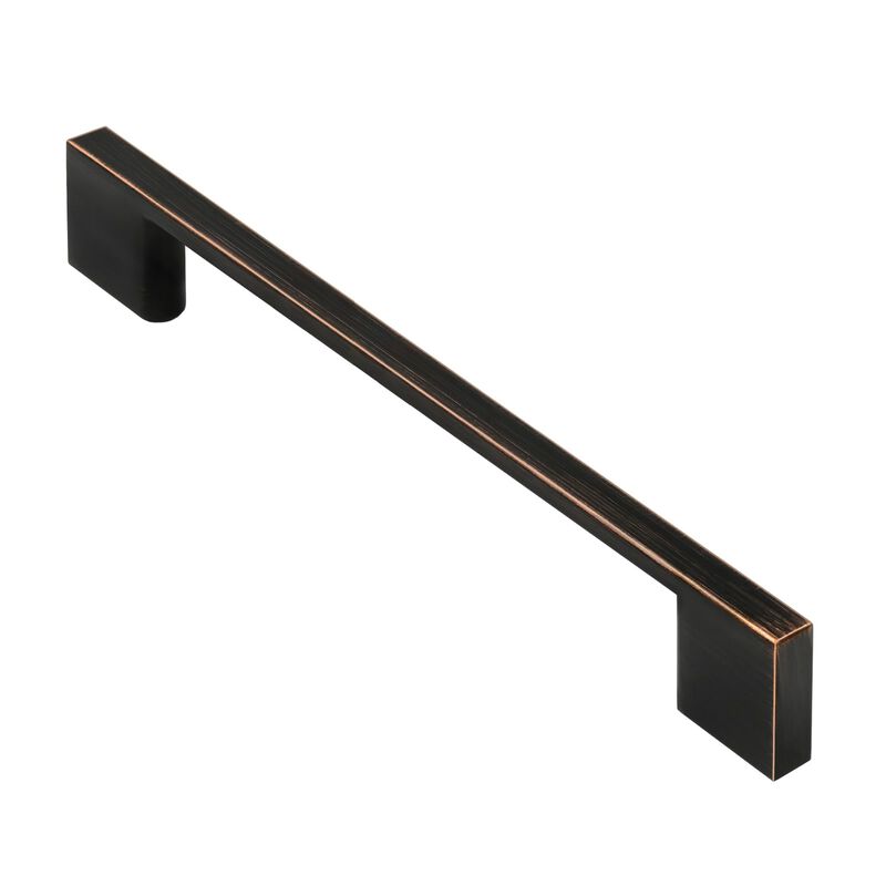 Alzassbg 5 Pack Oil Rubbed Bronze Cabinet Pulls, 6.3 Inch(160mm) Hole Centers Rectangle Cabinet Handles Kitchen Pulls for Drawer