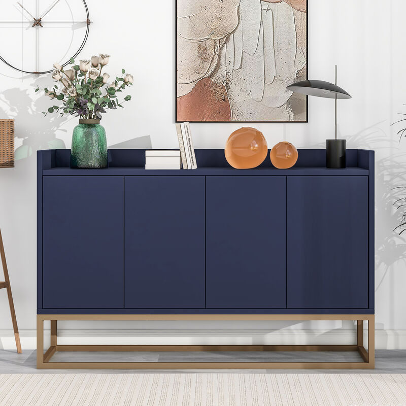 Whisen Modern Sideboard Elegant Buffet Cabinet with Large Storage Space - Navy