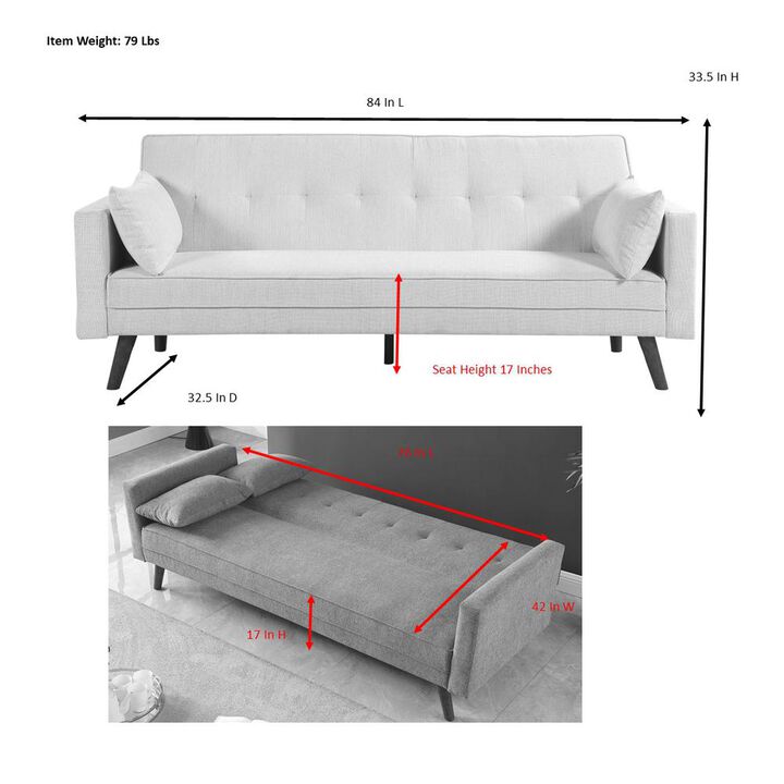 Carolina Living Evelina Convertible Sleeper Sofa - Gray