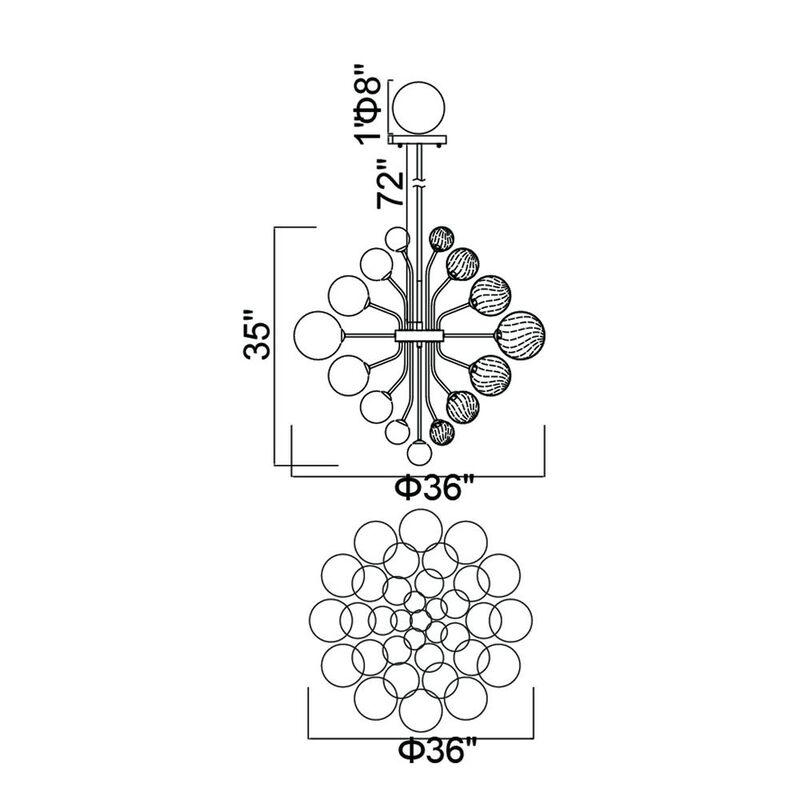 CWI Lighting Pallocino 27 Light Chandelier With Chrome Finish