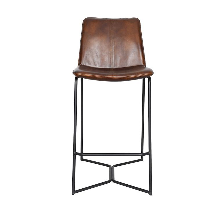 World Interiors Brisbane Morgan Counter Chair in Hand Washed Chestnut