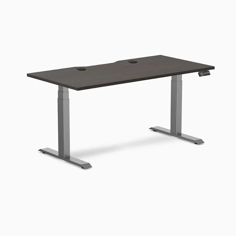 Desky Dual Scalloped Laminate Sit Stand Desk image number 0