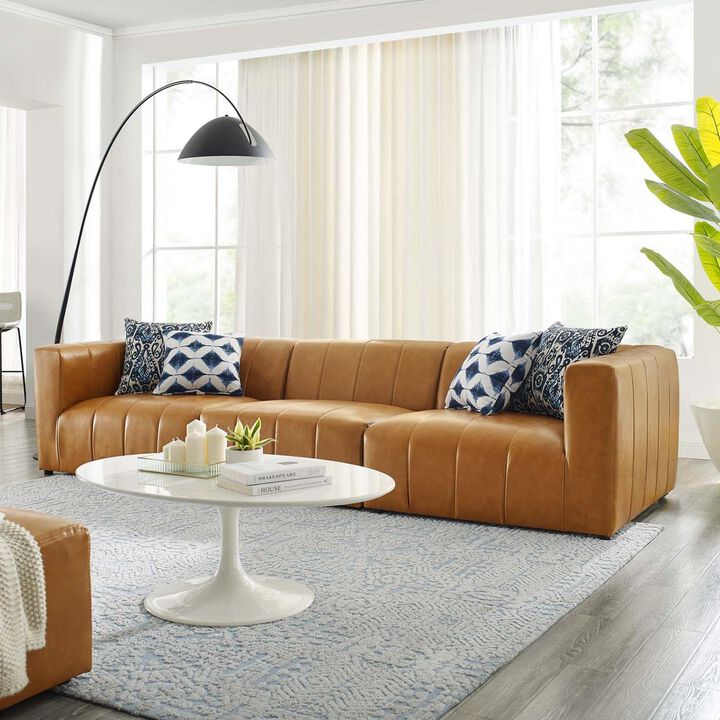 Bartlett Vegan Leather 3-Piece Sofa Brown EEI-4515-TAN