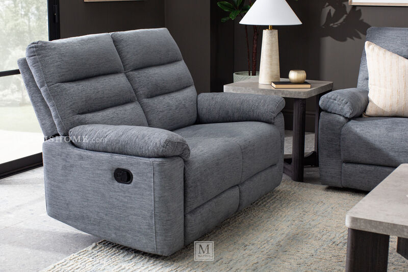 Savannah Manual Reclining Loveseat in Dark Gray image number 3