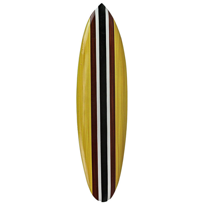 32 Inch Wooden Surfboard Decorative Wall Hanging Beach Decor - Natural