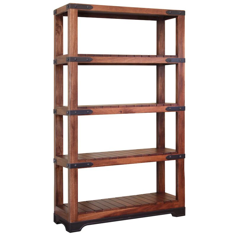 Crafter and Weavers Granville Parota Industrial Bookcase - 70H