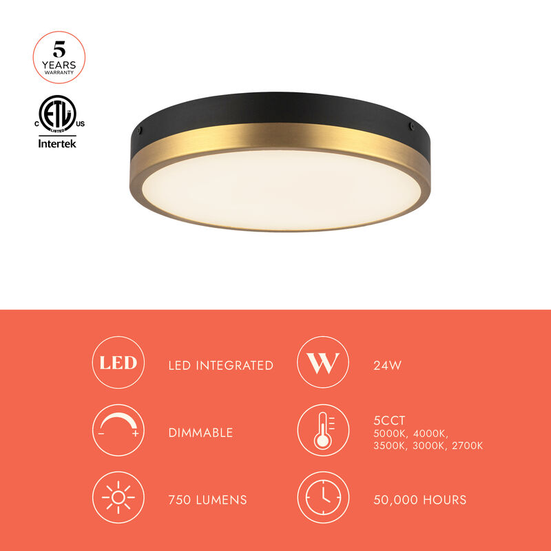 Adelaide 11 in LED Flush Mount image number 8