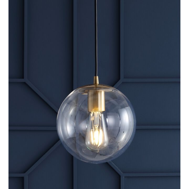 Bleecker 7.75" Metal/Glass Globe LED Pendant