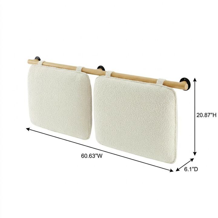 Chenille Upholstered Queen Headboard Wall-Mounted, Soft Texture, Durable Design