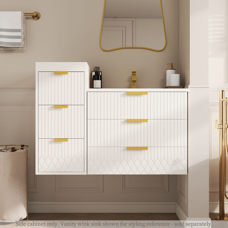 ELEMENT ACE Wall Mounted Floating Cabinet with Drawers for Modern Bathroom and Living Room Organization image number 6