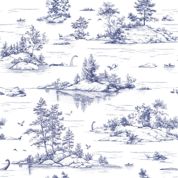 Nessie Novelty Toile Peel and Stick Wallpaper