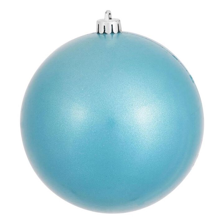 Vickerman 4.75" Plastic Ball Ornaments in Candy Turquoise (Set of 4)