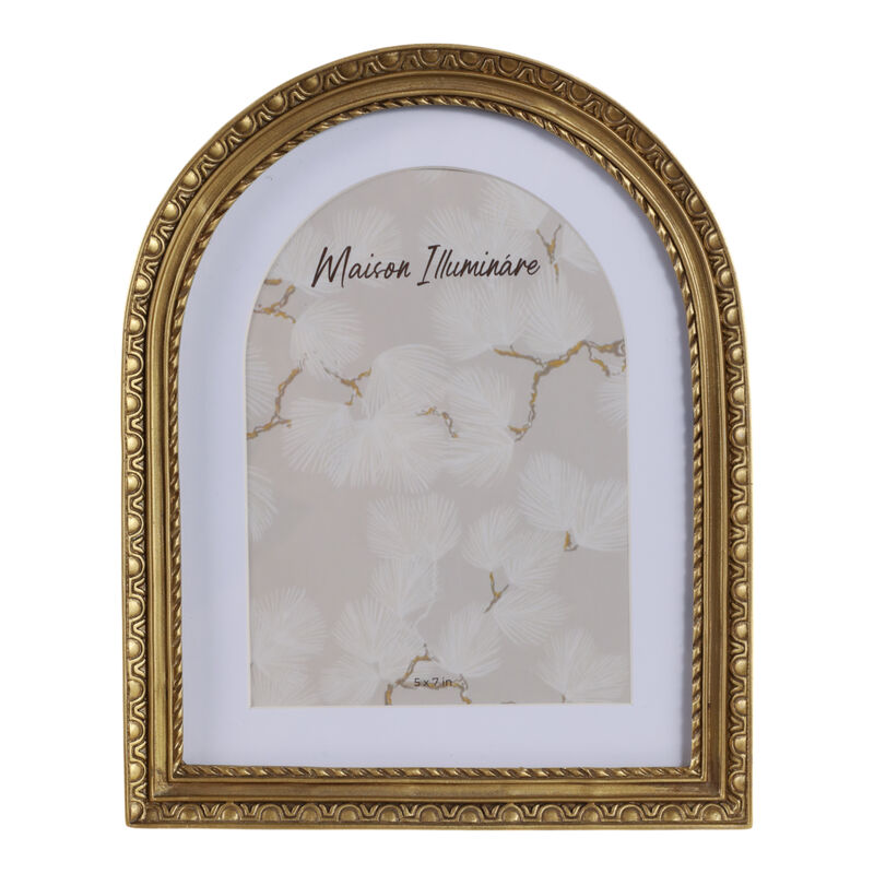 7x9 Photo Frame Matted To 5x7 Gilded Arch, Gold image number 0