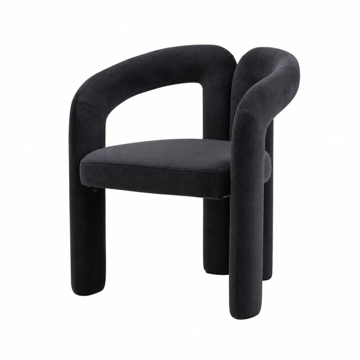 GOODSILO Contemporary Upholstered Barrel Accent Dining Armchairs, Seating for Living Room, Kitchen, Dining Spaces, Set of 2