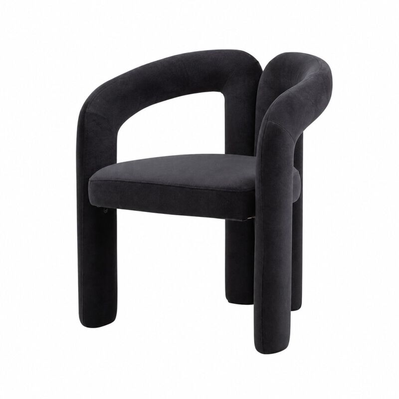 GOODSILO Contemporary Upholstered Barrel Accent Dining Armchairs, Seating for Living Room, Kitchen, Dining Spaces, Set of 2 image number 0