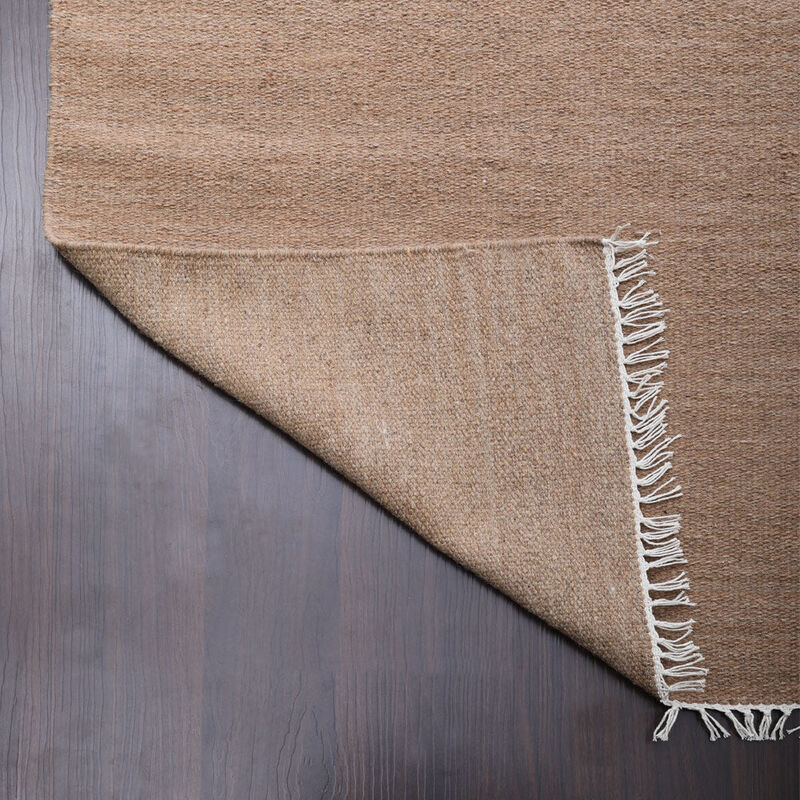 RUGSOTIC CARPETS HAND WOVEN FLAT WEAVE KILIM WOOL ECO-FRIENDLY AREA RUGS  - Rectangle Shape, Solid Plain Design, Low Pile Handmade Rugs for Living Room (D00111) image number 7