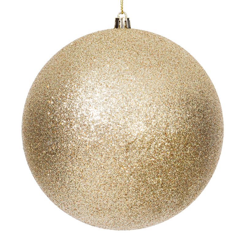 Vickerman 6" Champagne 4 Finish Ball Ornament 4 per Box image number 2
