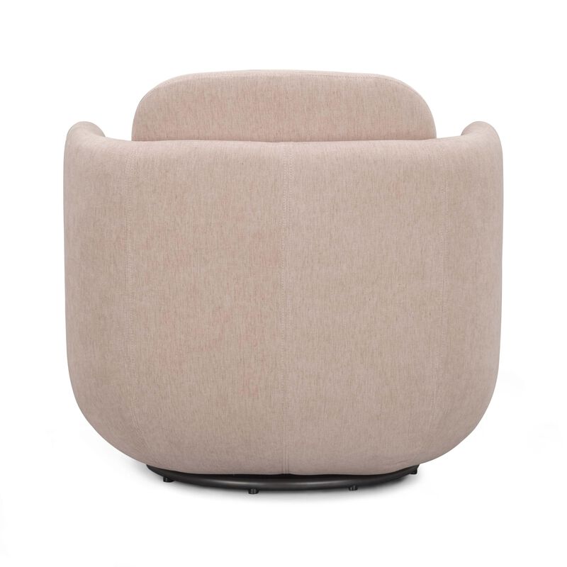 TOV Furniture Wolfie Light Pink Chenille Swivel Chair image number 3
