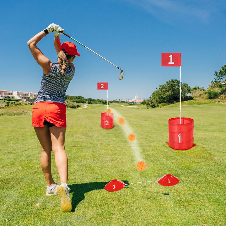 Backyard Golf Game Set, Hole Chipping Practice for Kids & Adults, Portable Outdoor