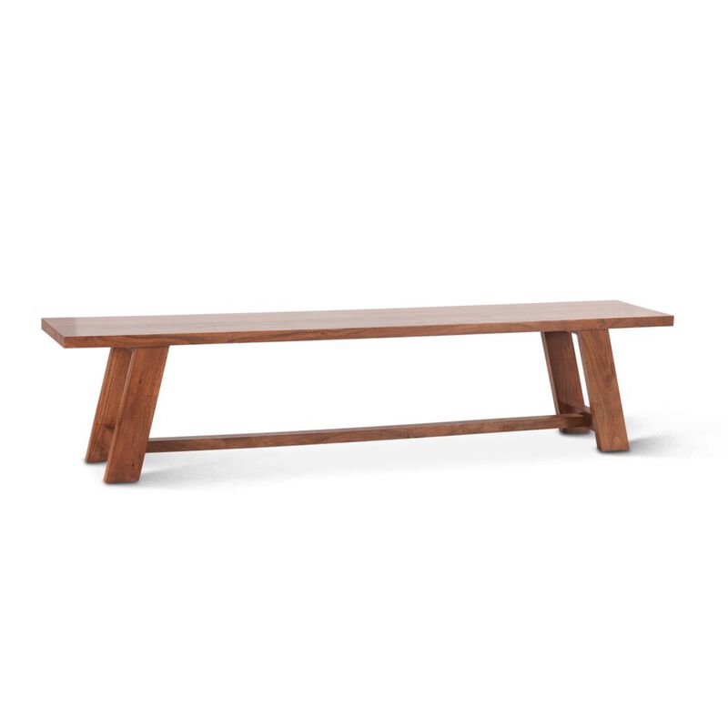 World Interiors Stavanger 80" Bench in Cinnamon Brown Finish image number 0