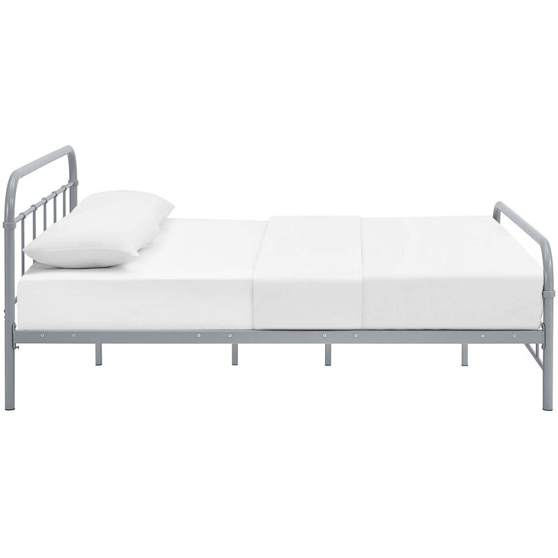 Modway Furniture  36.5 x 84.5 in. Maisie Queen Stainless Steel Bed Frame