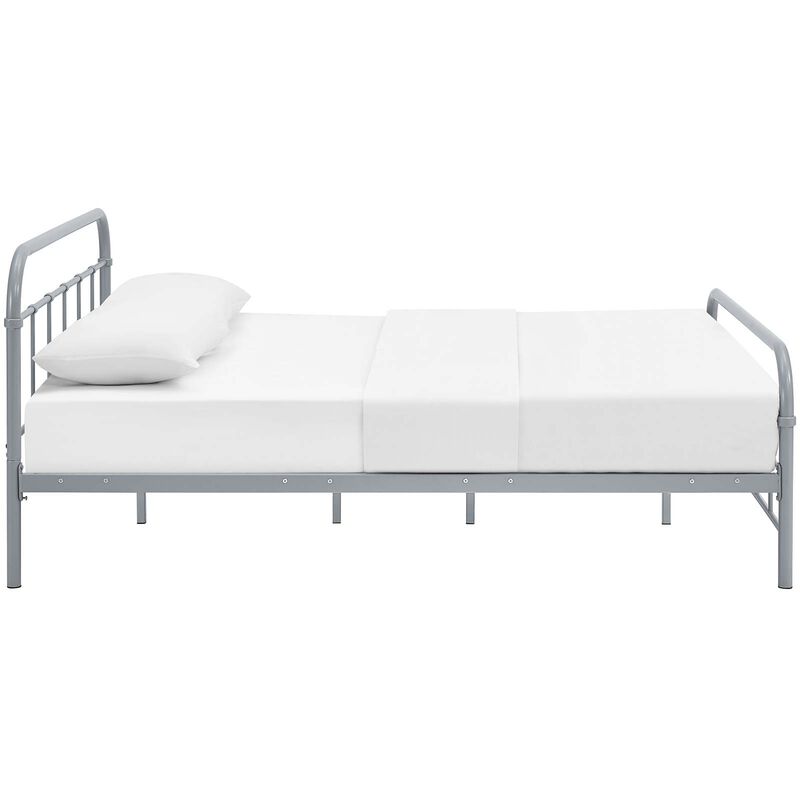 Modway Furniture  36.5 x 84.5 in. Maisie Queen Stainless Steel Bed Frame image number 3