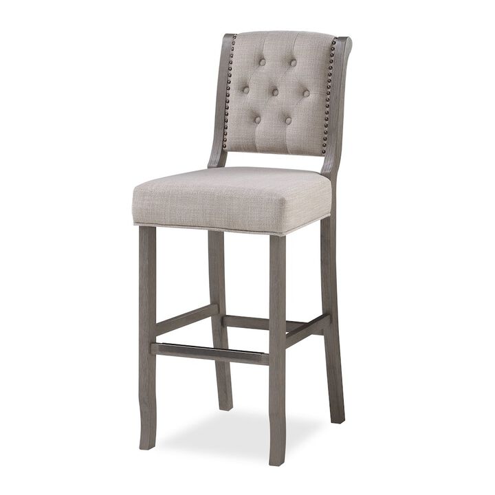 American Woodcrafters Luxe 30 Stool - Gray