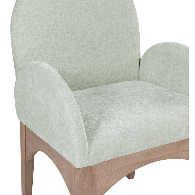 Meridian Furniture Waldorf Mint Chenille Fabric Dining Chair