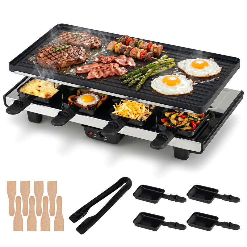 Electric Table Grill and Griddle with Reversible Nonstick Plate for 8 People image number 2