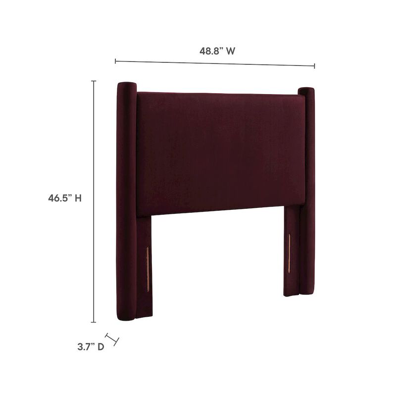 Rael Performance Velvet Twin Headboard image number 3