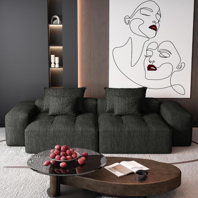 Merax Modular Sparkling Chenille Sectional Sofa