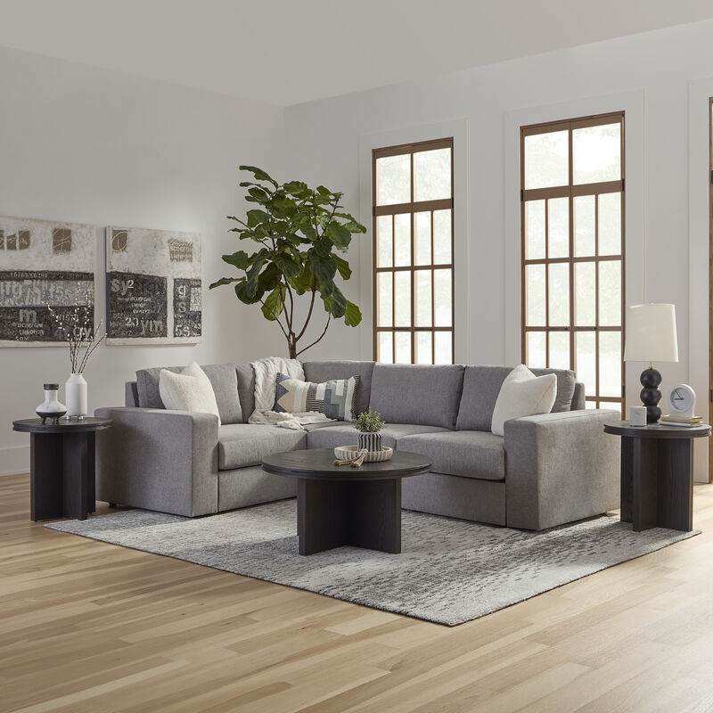 Flex Pebble 4-Seat Sectional with Wide Arm