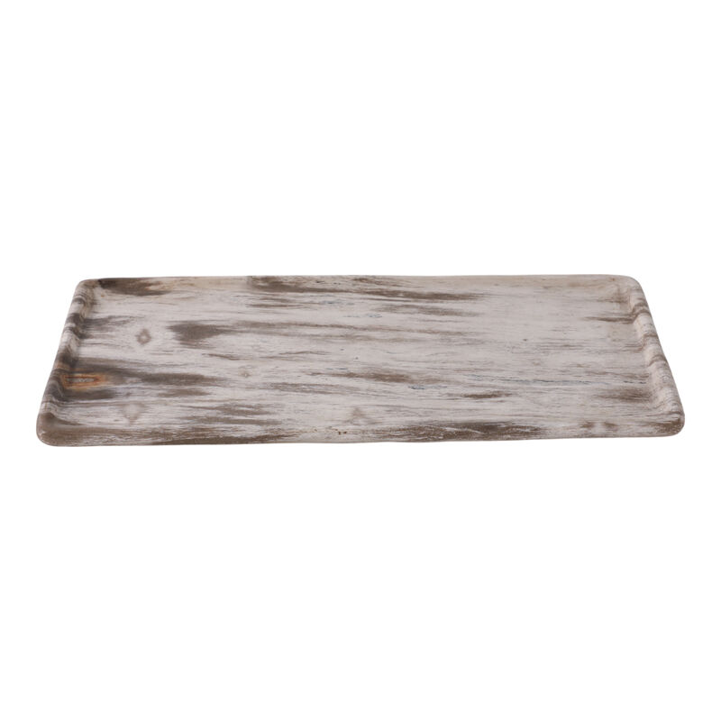 16x8" Petrified Wood Tray, Ivory image number 4