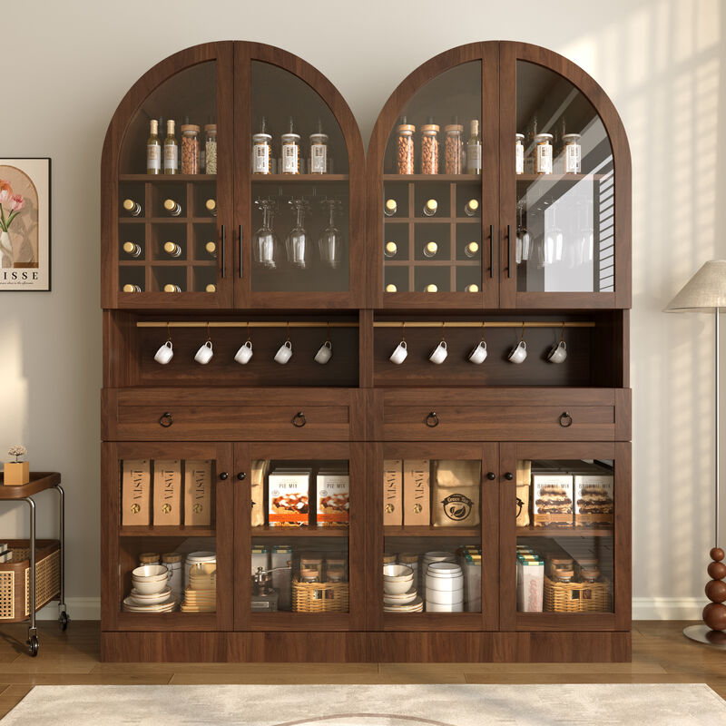 Bunnas Tall Arched Bar Cabinet image number 1