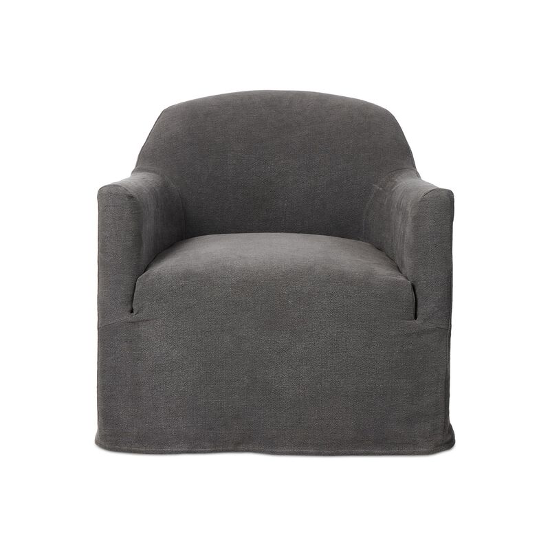 Lowell Broadway Denim Slipcover Swivel Chair