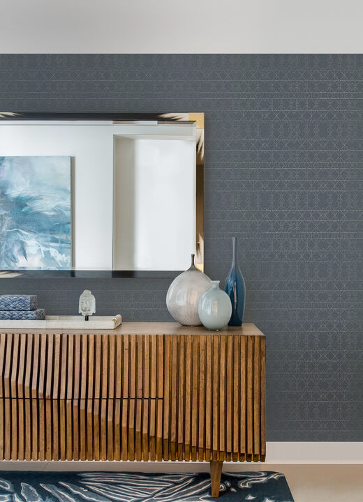 Paititi Denim Diamond Trellis Wallpaper (Set of 2)