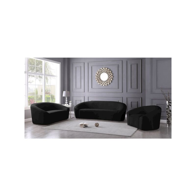 Meridian Furniture Riley Black Velvet Loveseat
