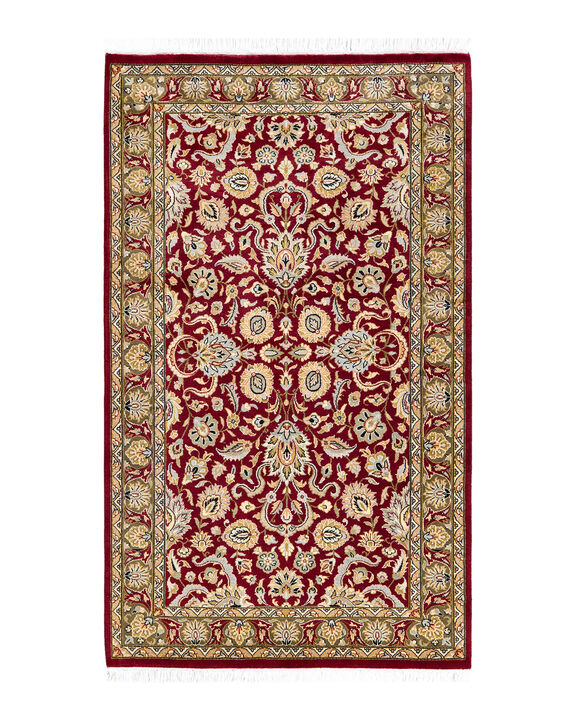 Mogul, One-of-a-Kind Hand-Knotted Area Rug  - Red, 3' 2" x 5' 1"