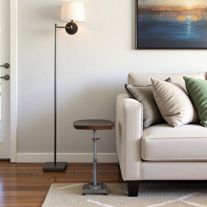 Starlight Canyon Home Adjustable Multicolor Pedestal Side Table for Drinks and Cocktails