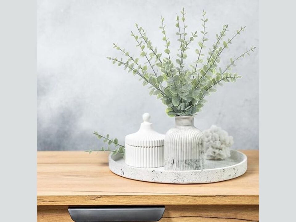 18 Piece Artificial Eucalyptus Flower Stems Wedding Centerpiece Decor
