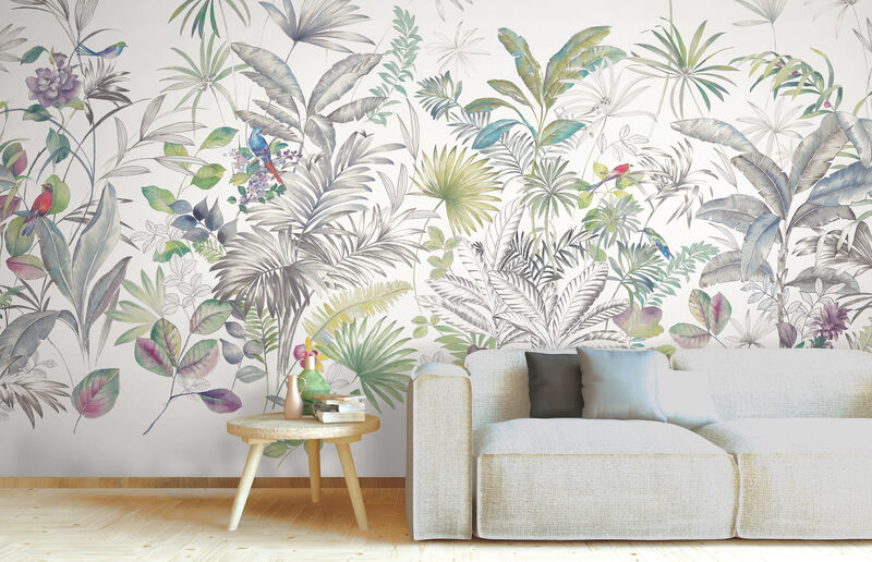 Tropical Green Wall Mural image number 2