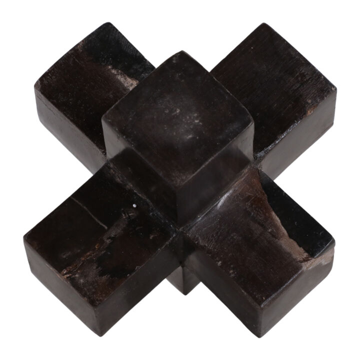 5" Petrified Wood Jack, Black