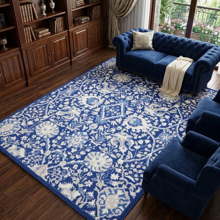 HomeRoots Floral Area Rug