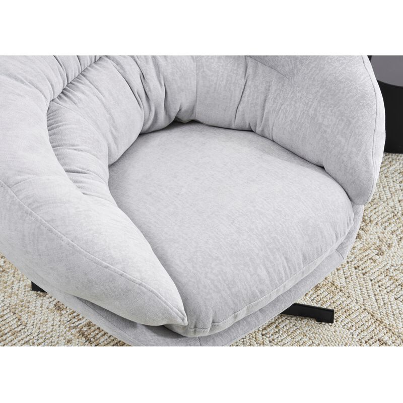 Merax Chenille Upholstered 360&deg; Swivel Accent Chair