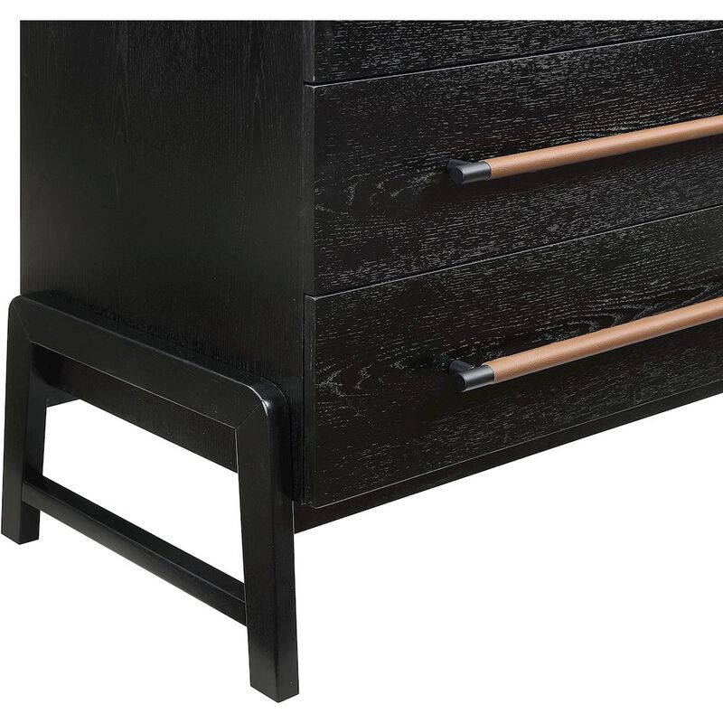 Meridian Furniture Kaya Black Vegan Leather Chest