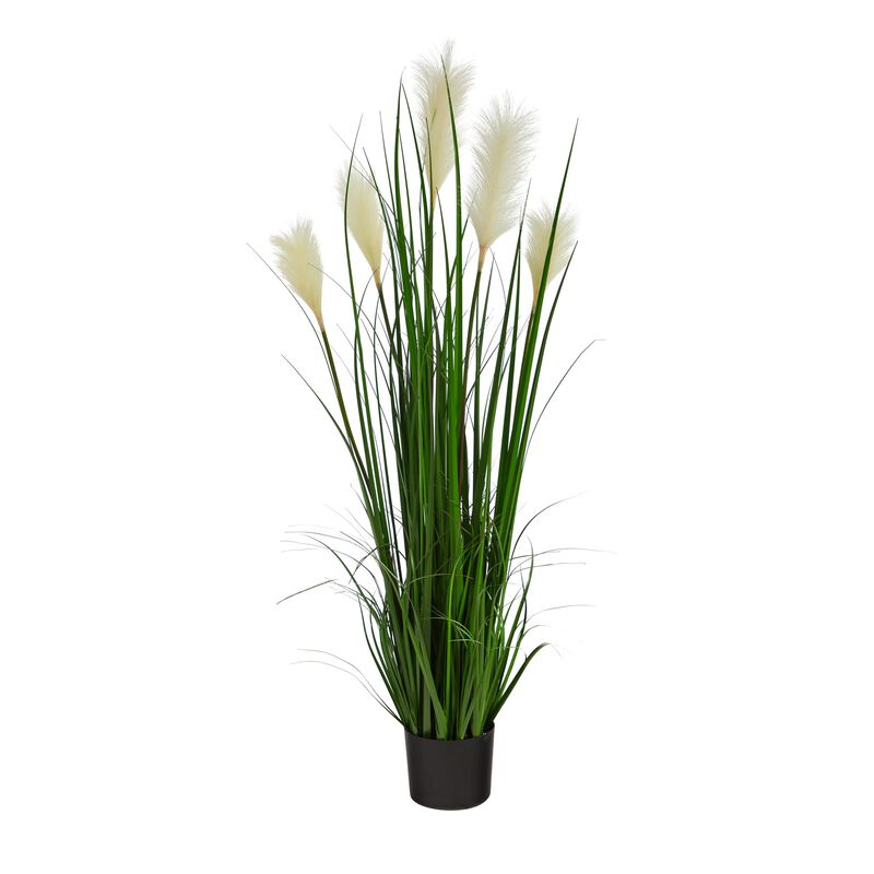 Hivvago 4" Plum Grass Artificial Plant