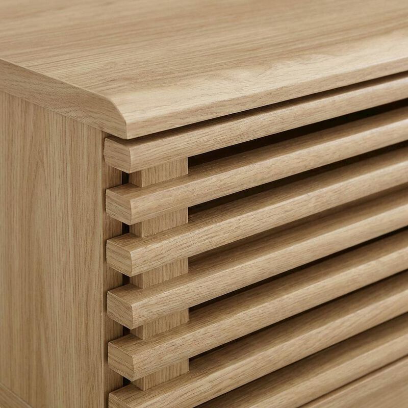 Wooden Brown TV Stand with 48-Inch Width and Sleek Design image number 5