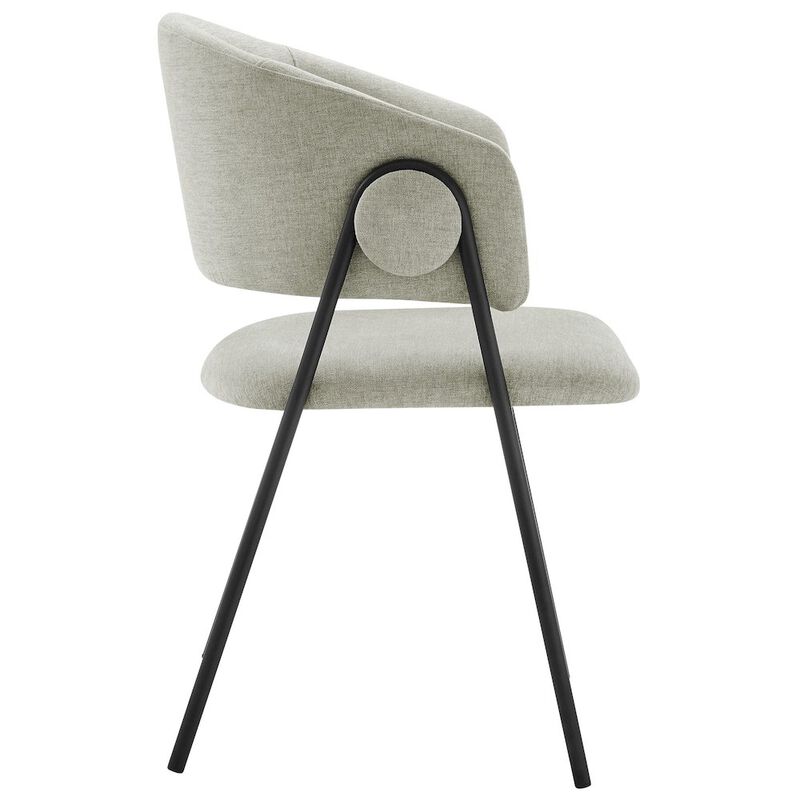 Nella Upholstered Heathered Chenille Dining Chairs Set of 2 image number 4