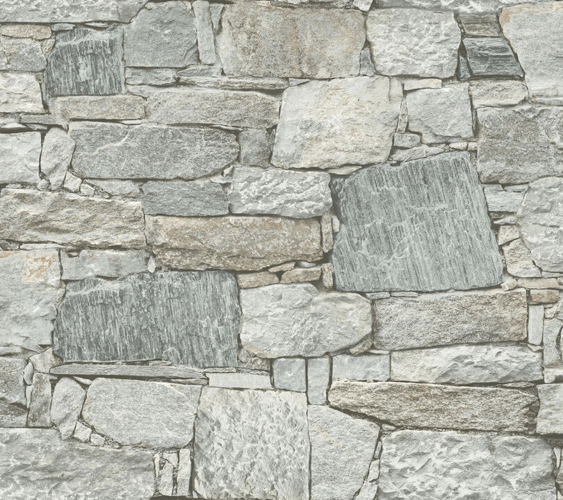 Chateau Stone Grey & Beige Peel & Stick Wallpaper (Set of 2)